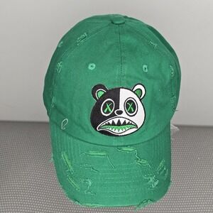 CRAZY BAWS HAT : Green‎ Distressed